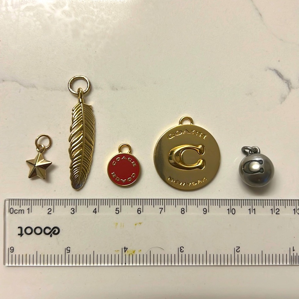 SET OF 5 COACH CHARMS